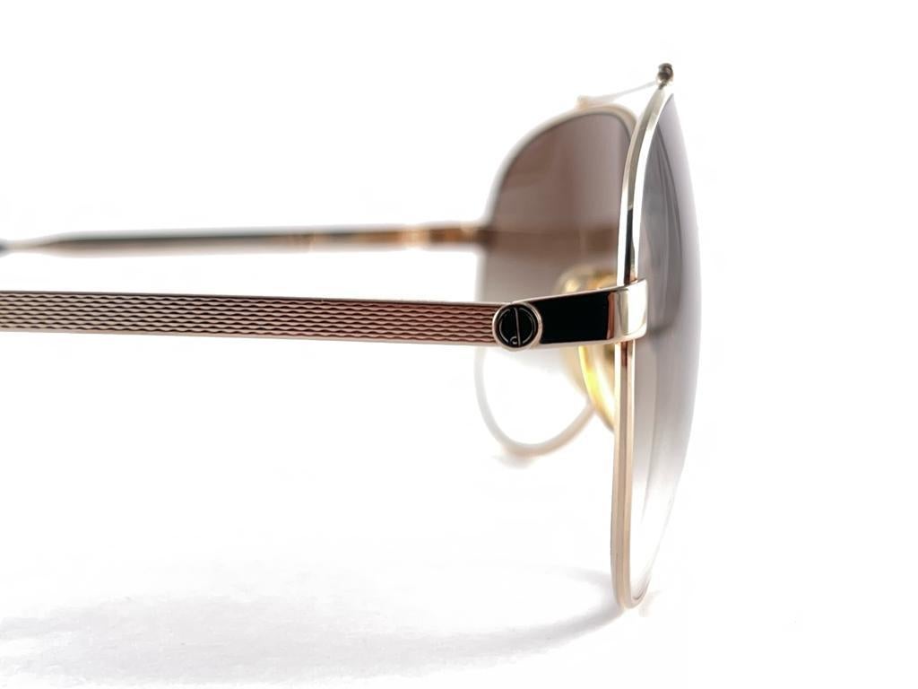 New Vintage Dunhill 6023 Gold Aviator Frame Gradient Lenses Sunglasses Austria For Sale 1