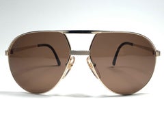 New Vintage Dunhill 6042 Gold Frame Brown Lenses Sunglasses Austria