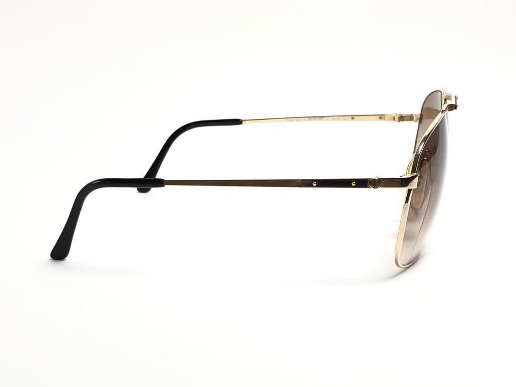 New Vintage Dunhill 6046 Real Wood Trims Details Frame Sunglasses 80's Austria en vente 5