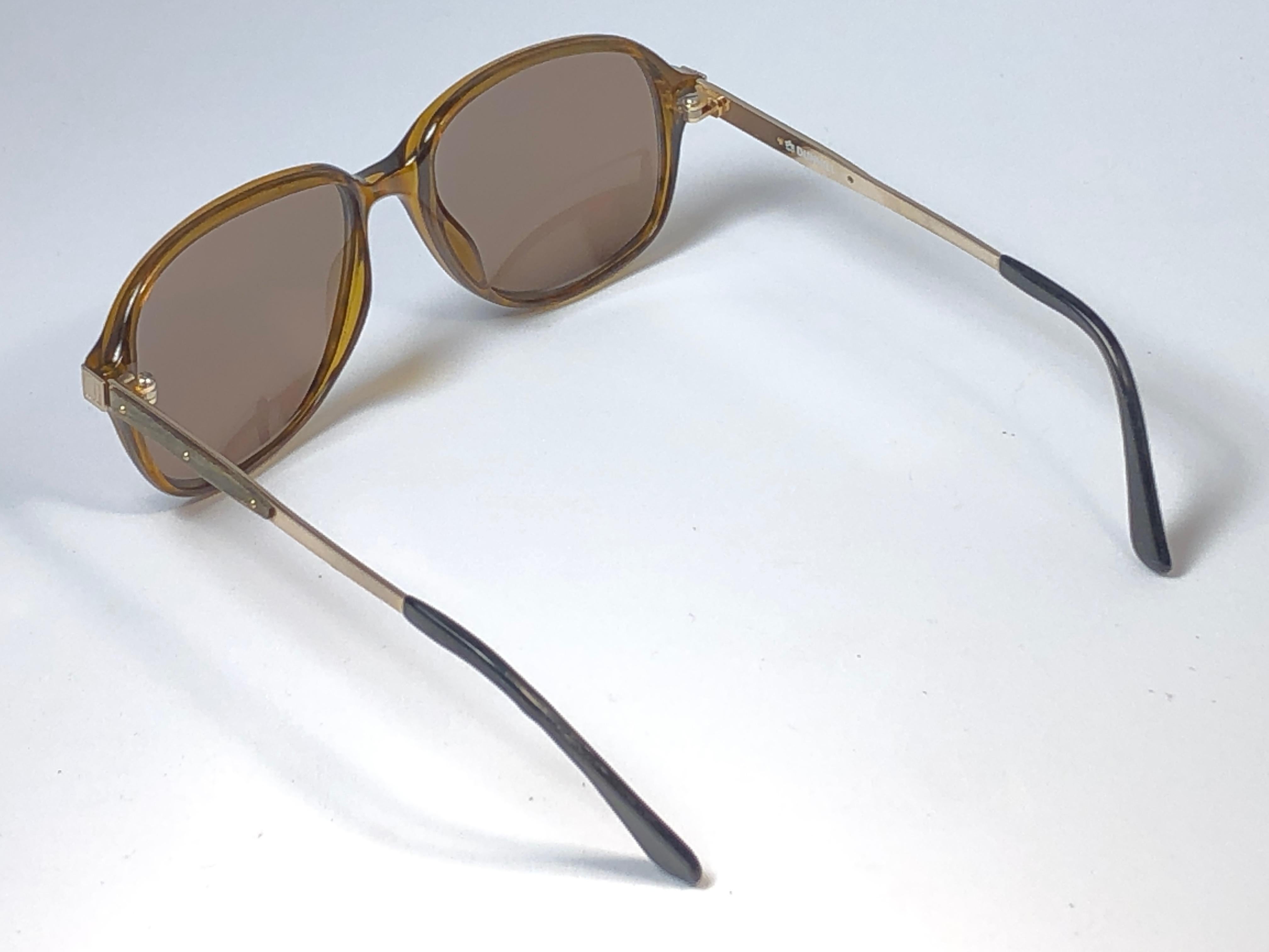 Beige New Vintage Dunhill 6047 Real Wood Trims Lenses Sunglasses Austria For Sale