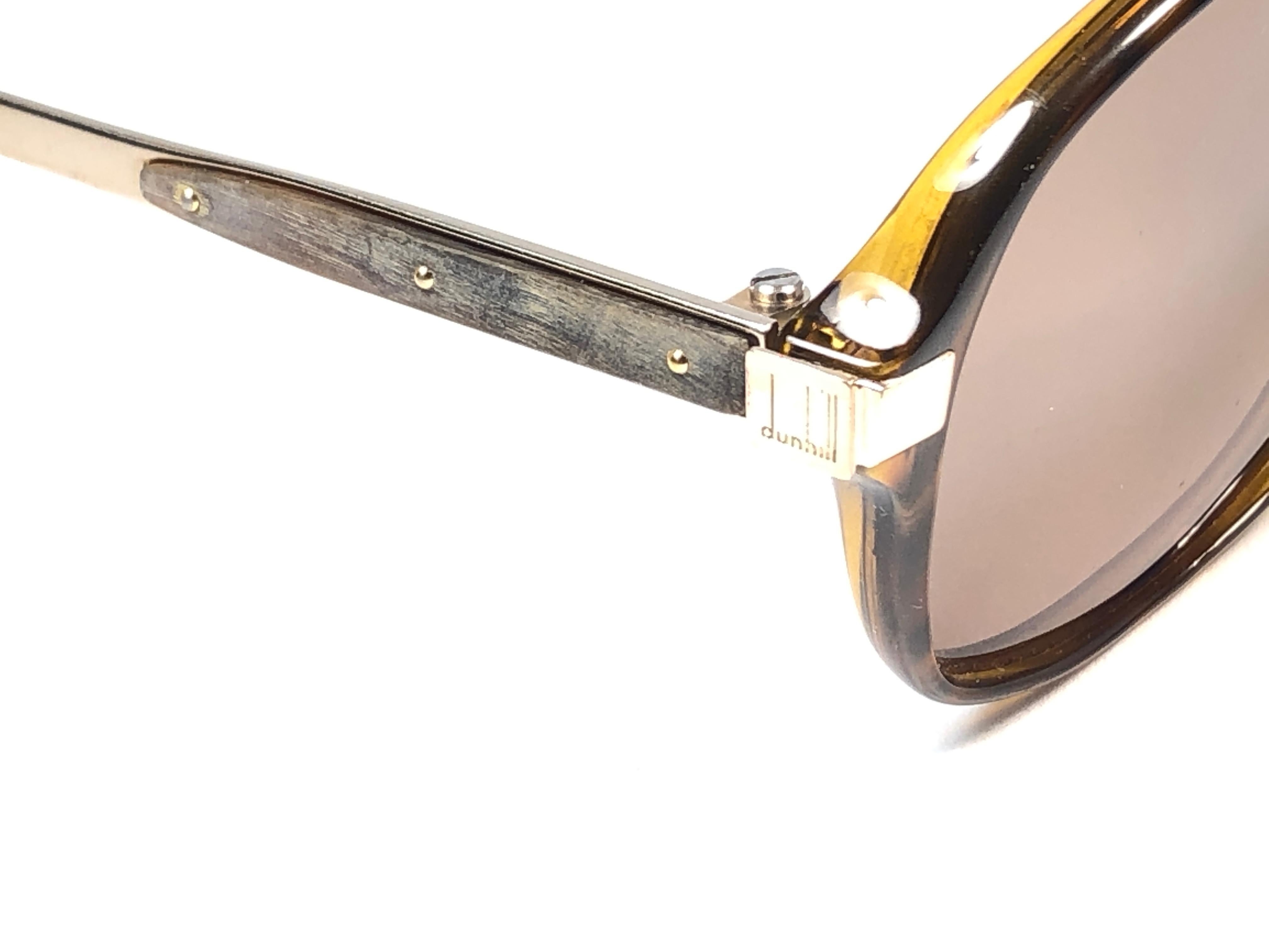 New Vintage Dunhill 6047 Real Wood Trims Lenses Sunglasses Austria For Sale 1