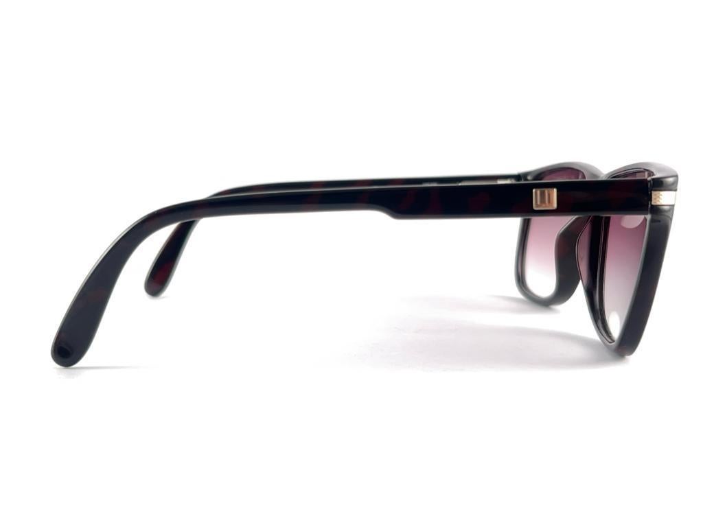 New Vintage Dunhill 6055 Tortoise Frame Gradient Lenses Sunglasses 80's Austria Unisexe en vente