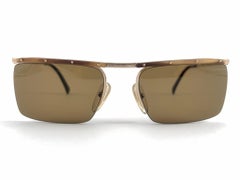 New Vintage Dunhill 6056 Real Horn Trims Details Half Frame Sunglasses France
