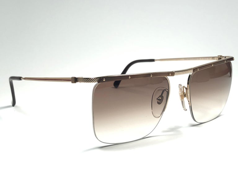Genuine 1980s dunhill 6056 42 horn rimmed vintage sunglasses clearance