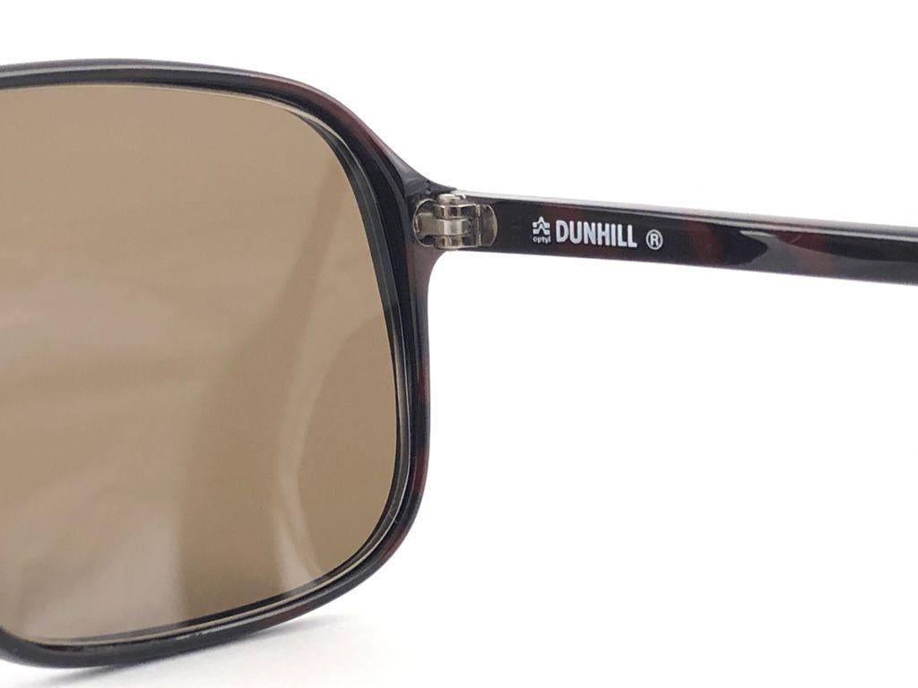 New Vintage Dunhill 6060 Dark Tortoise Oversized Sunglasses 1980's Austria For Sale 5