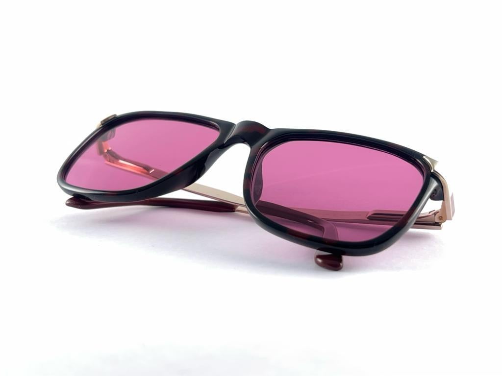 New Vintage Dunhill 6062 Burgundy Oversized Sunglasses France  For Sale 4