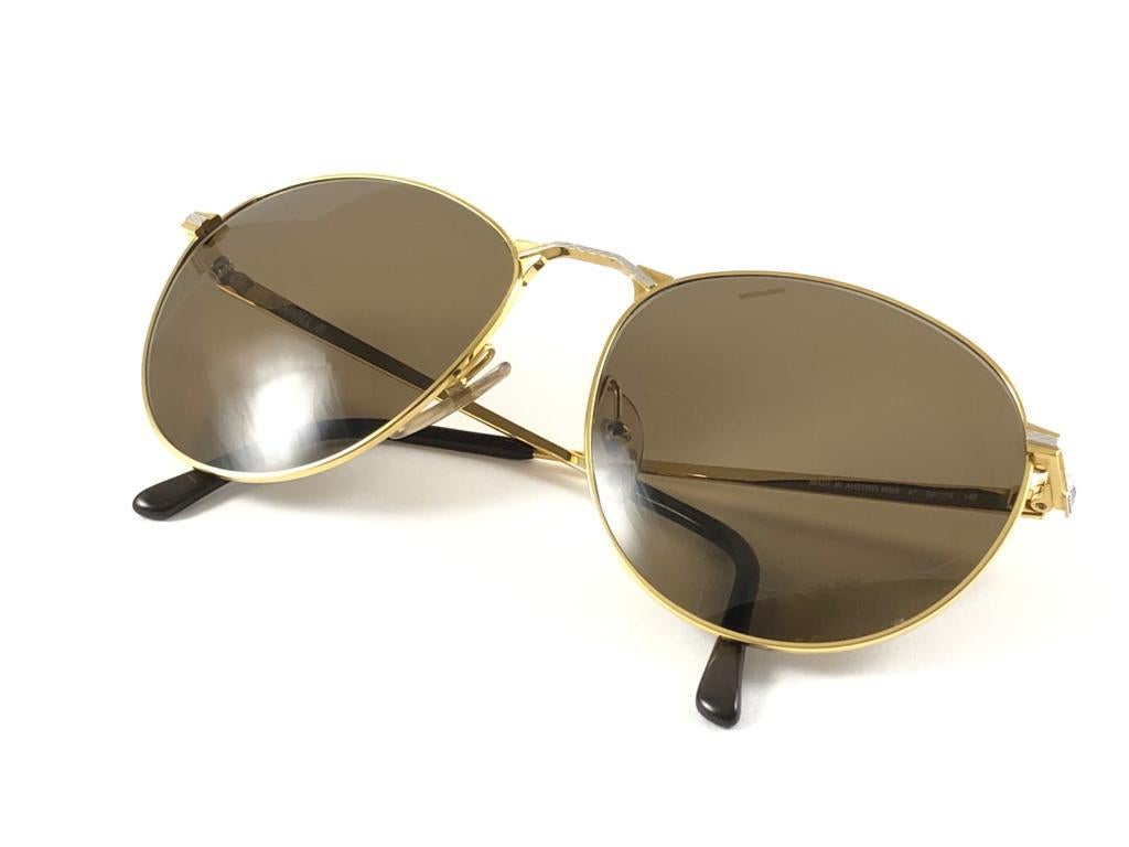 New Vintage Dunhill 6065 God Oversized Frame Sunglasses 1980's Made in Austria For Sale 6