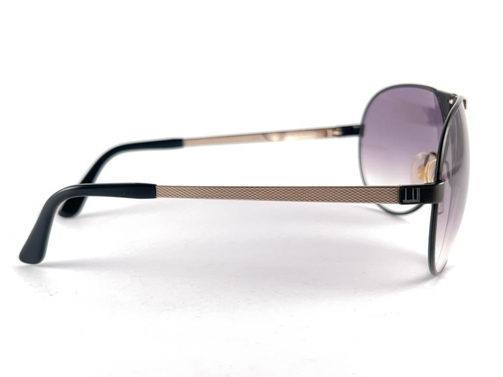 Neu Vintage Dunhill 6083 Schwarzer Rahmen Aviator Gradient Lenses Sonnenbrille Österreich im Zustand „Neu“ im Angebot in Baleares, Baleares
