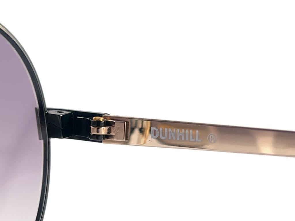 Neu Vintage Dunhill 6083 Schwarzer Rahmen Aviator Gradient Lenses Sonnenbrille Österreich im Angebot 4