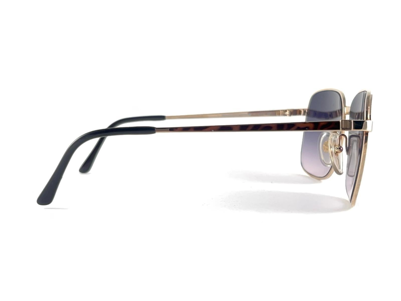 New Vintage Dunhill 6087 Real Horn Trims Details Frame Sunglasses 1980's Austria For Sale 2