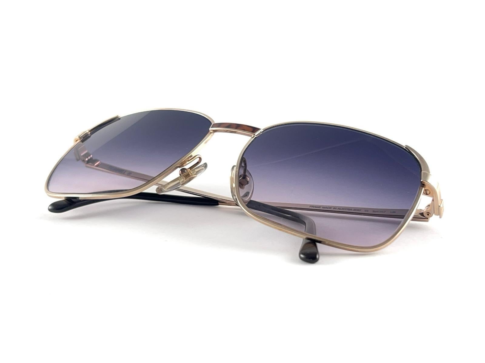 Neue Vintage Dunhill 6087 Side Trims Details Frame Sonnenbrille 1980er Jahre Österreich im Angebot 5