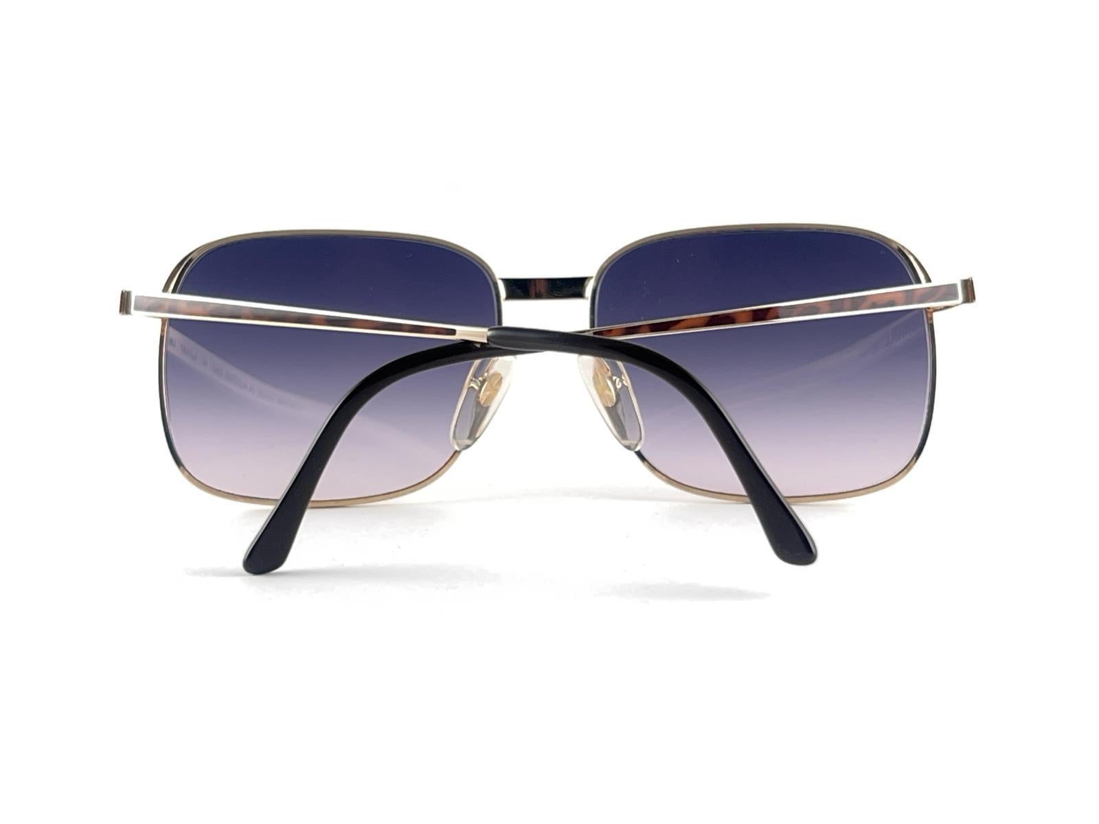 Neue Vintage Dunhill 6087 Side Trims Details Frame Sonnenbrille 1980er Jahre Österreich im Angebot 4