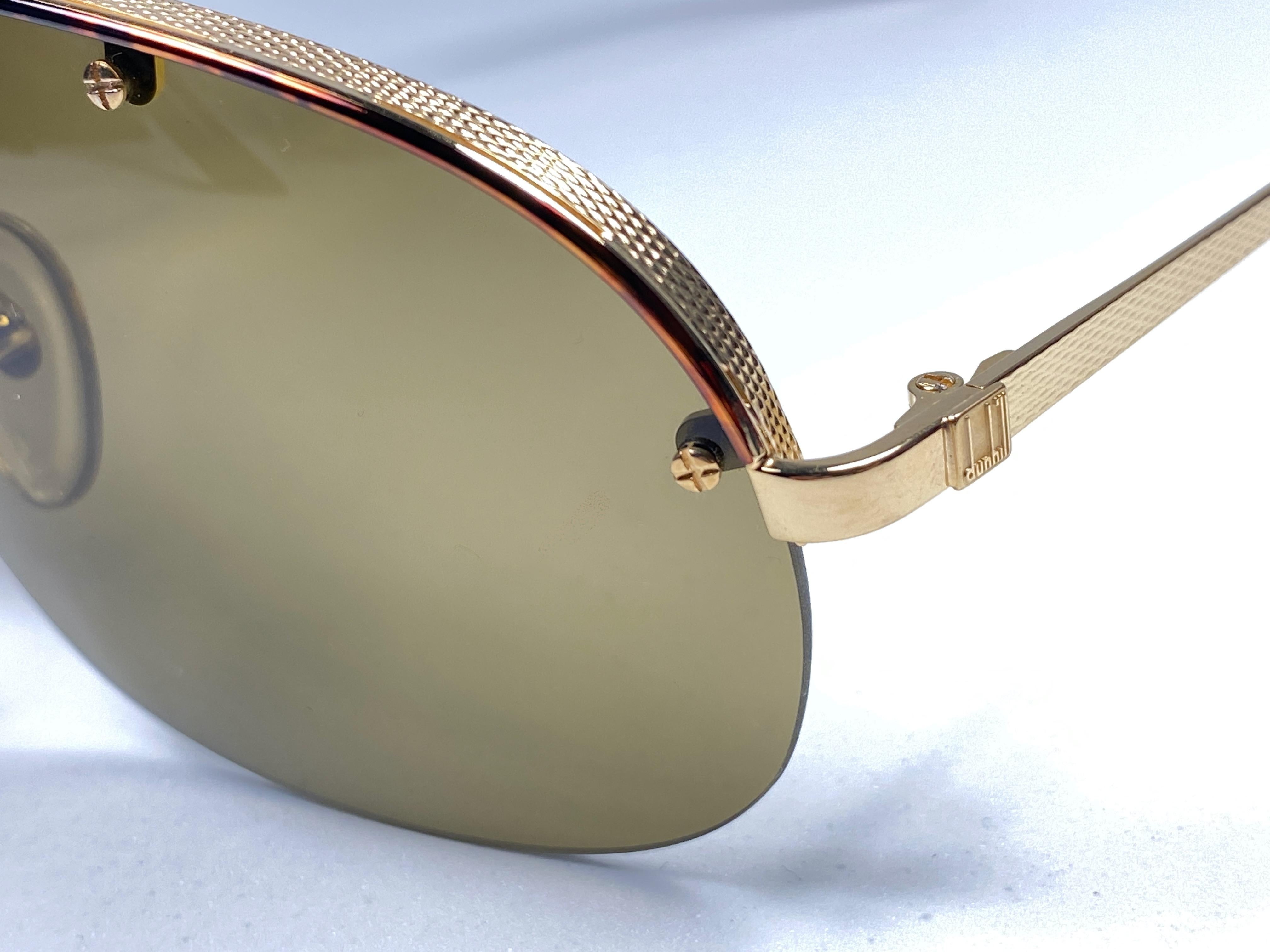 Women's or Men's New Vintage Dunhill 6102 Tortoise Details Frame Aviator Sunglasses France 