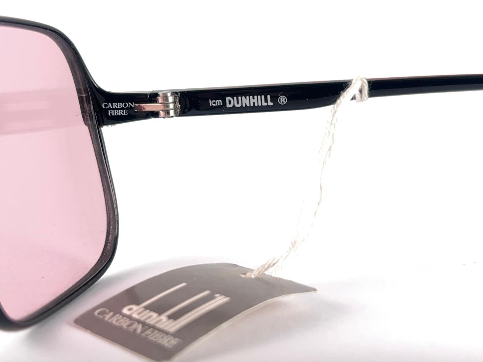 New Vintage Dunhill 6107 Burgundy Tortoise Pink Lenses Sunglasses 1980'S Austria For Sale 5