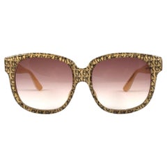New Vintage Emanuelle Khanh Paris 8080 Monogrammed Sunglasses France