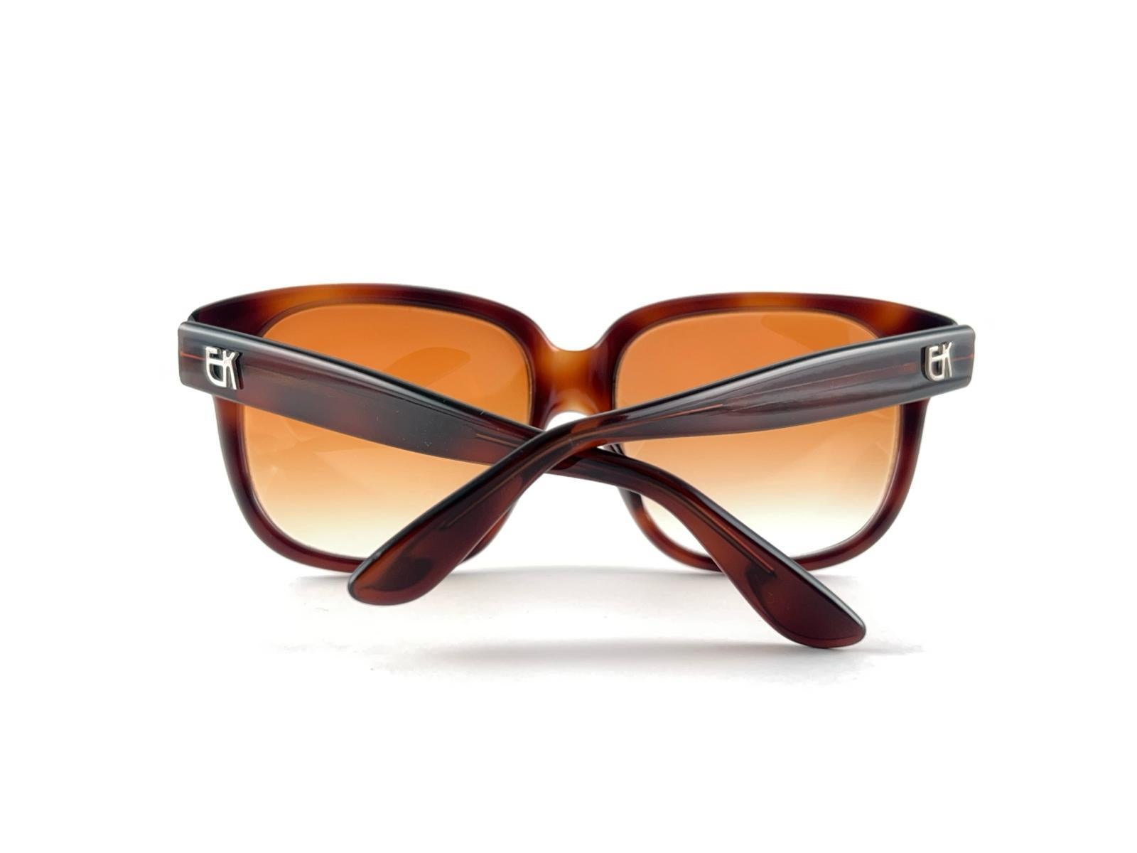 New Vintage Emmanuelle Khanh 8080 Translucent Oversized 1970'S France Sunglasses For Sale 7