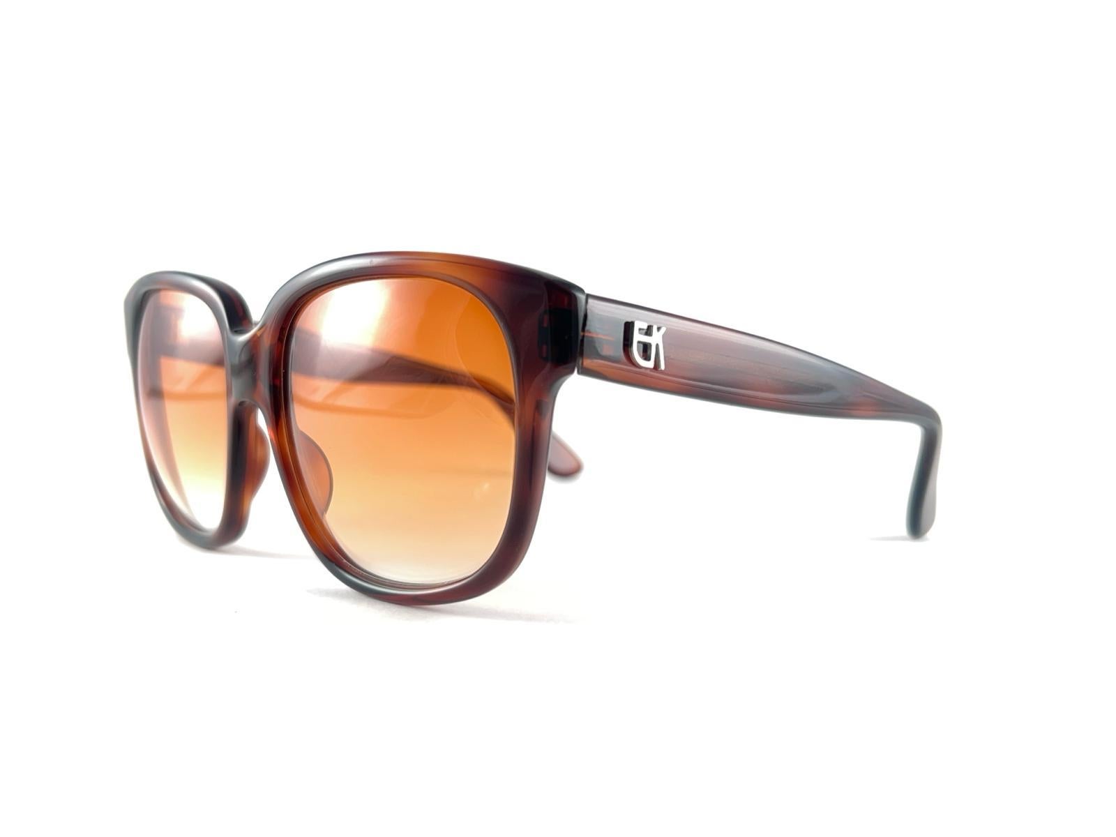 New Vintage Emmanuelle Khanh 8080 Translucent Oversized 1970'S France Sunglasses For Sale 1