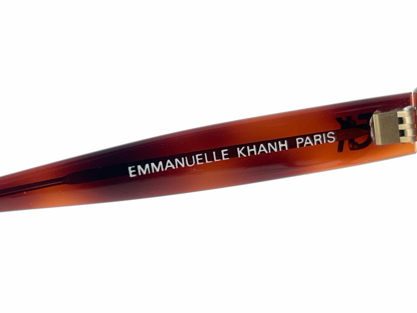 New Vintage Emmanuelle Khanh 8080 Translucent Oversized 1970'S France Sunglasses For Sale 4