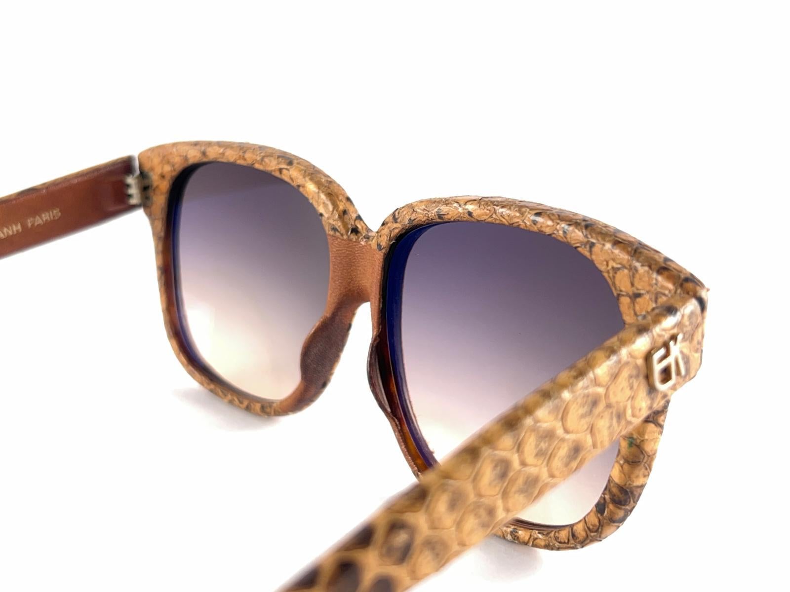 New Vintage Emmanuelle Khanh Pyton Veritable 1970'S France Sunglasses For Sale 10