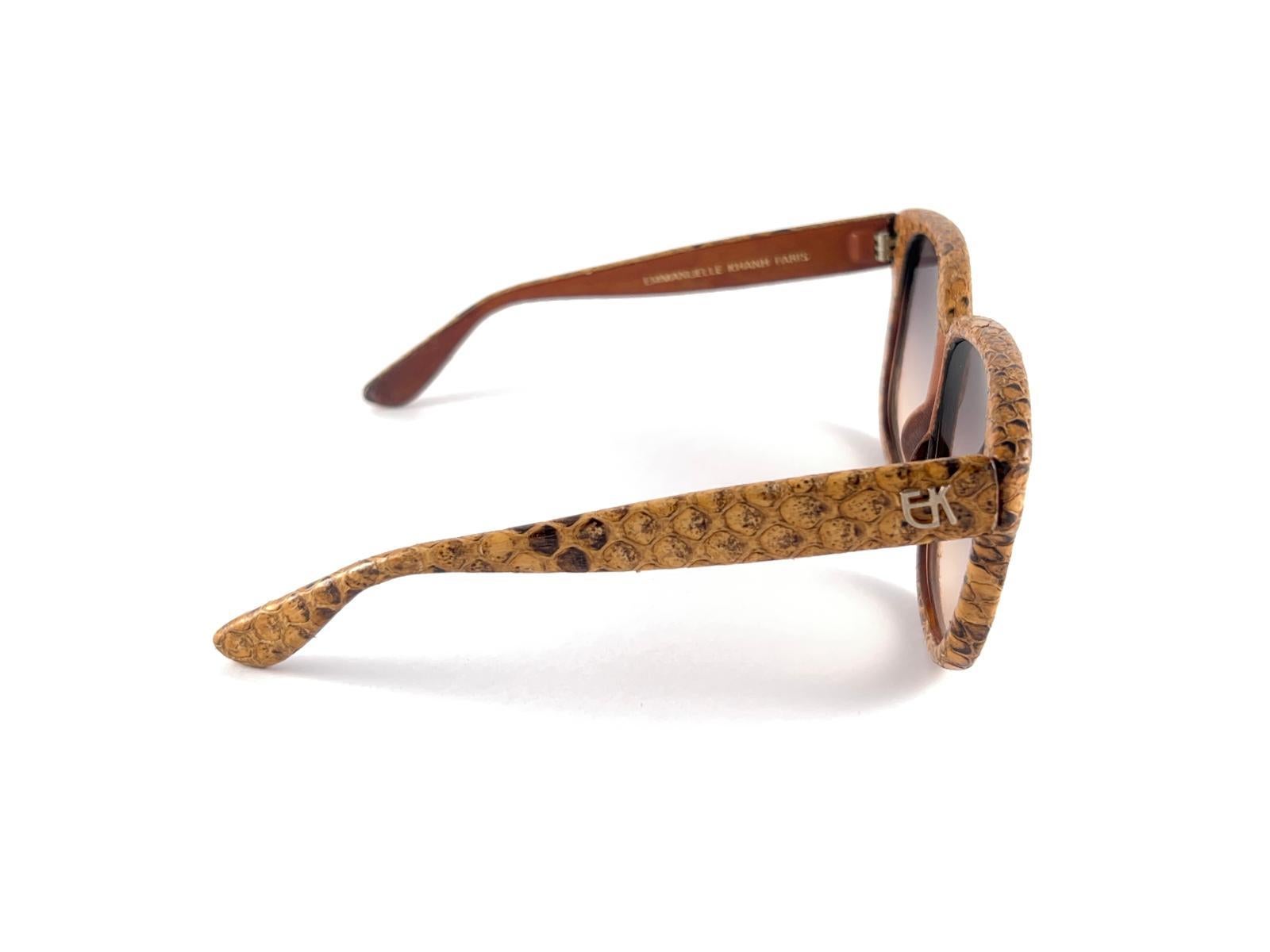 New Vintage Emmanuelle Khanh Pyton Veritable 1970'S France Sunglasses For Sale 2