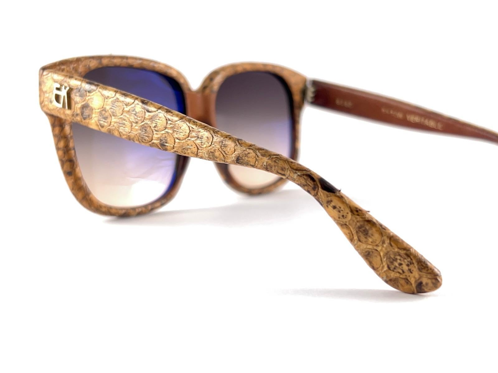 New Vintage Emmanuelle Khanh Pyton Veritable 1970'S France Sunglasses For Sale 3