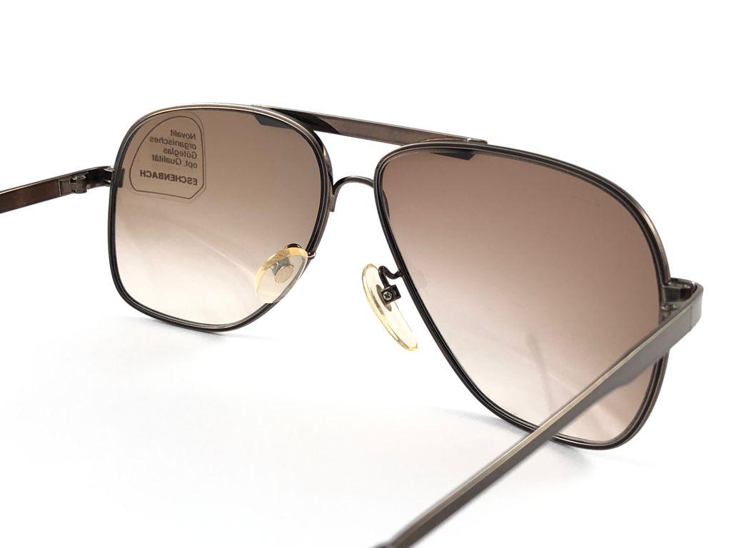 Men's New Vintage Eschenbach Large Copper Matte Sunglasses 1970's