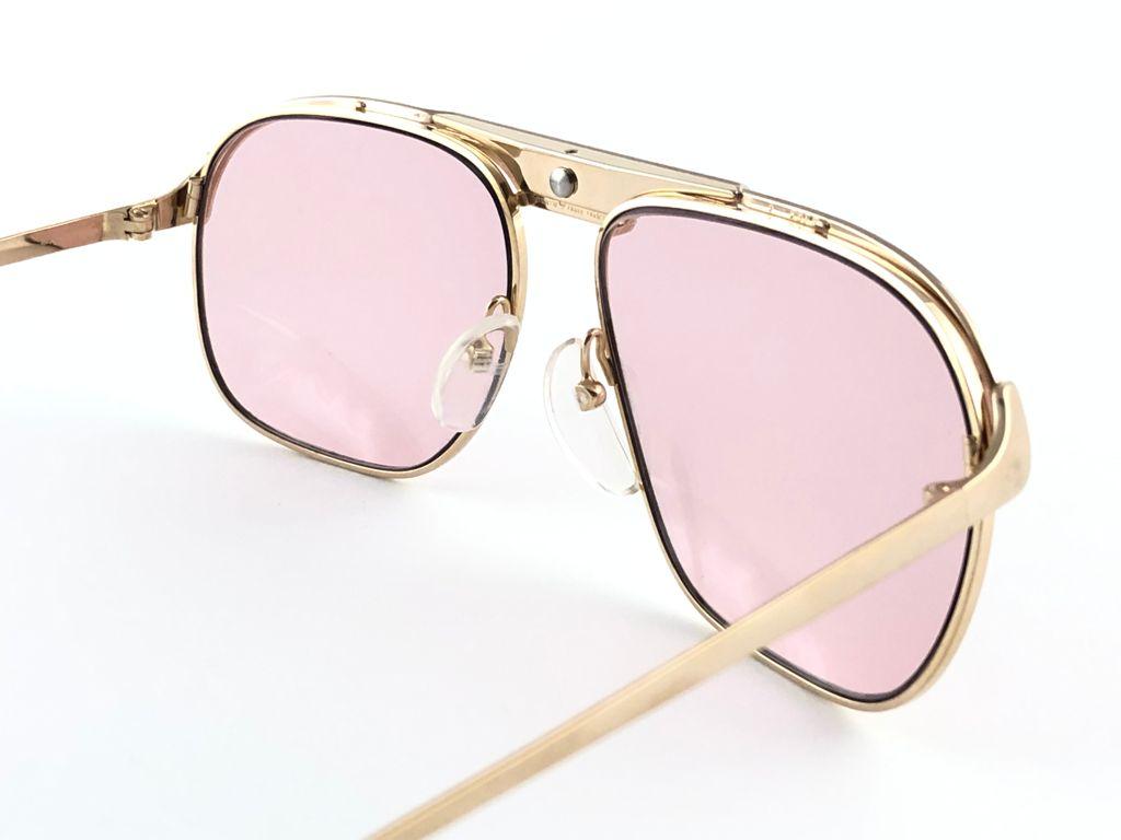 New Vintage Essilor Light Rose Lenses France 1970's Made in France Sunglasses   1