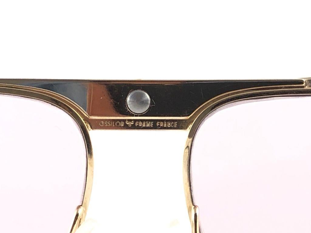 New Vintage Essilor Light Rose Lenses France 1970's Made in France Sunglasses   3