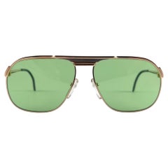 Nuovo Occhiali da sole vintage Essilor " S " Oro doppio specchio con clip anni '70