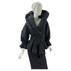 Veste blazer de soirée noire embellie de cristaux Andrew Gn, Nouveau Vintage F/W 2011