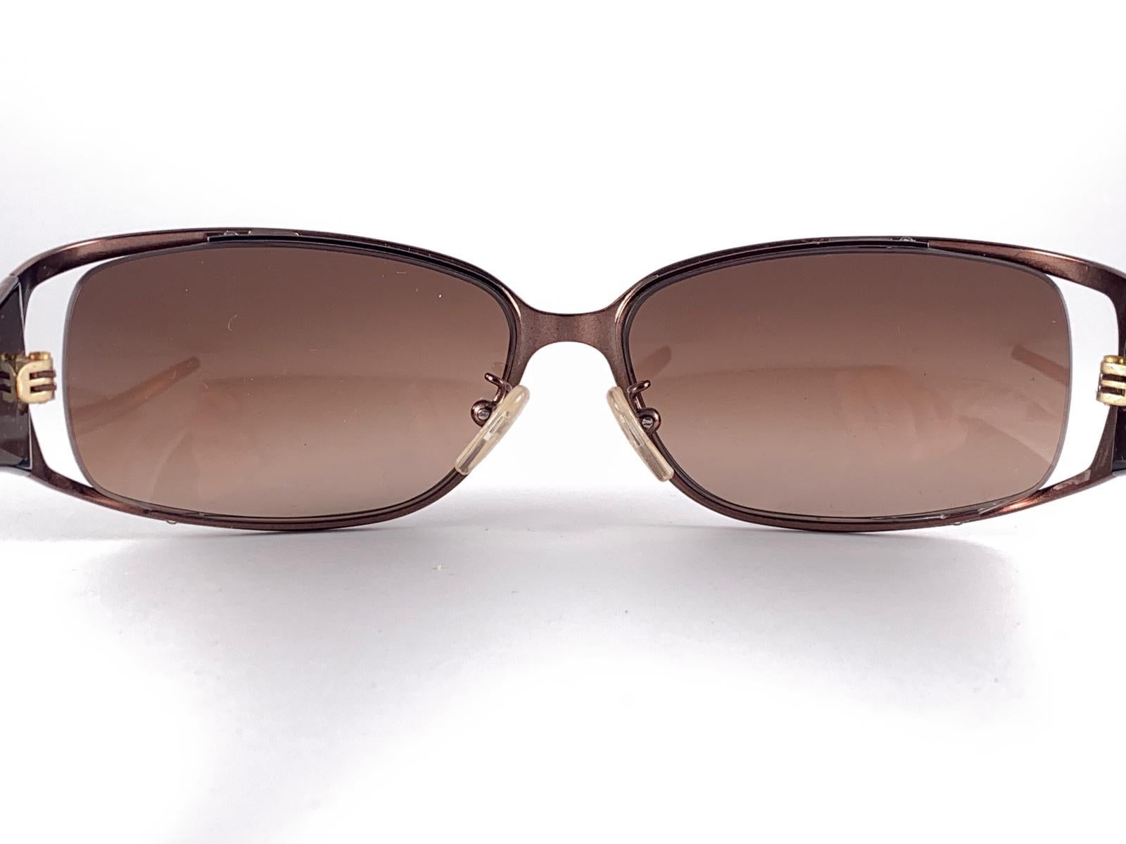 Women's or Men's New Vintage Fendi  FS 345 Copper Gradient Lens Sunglasses 1980's Germany For Sale
