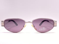 New Vintage Fendi FS7039 Oval Black Silver 1990 Sunglasses Made in Italy