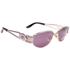 Neu Vintage Fendi FS7039 Oval Schwarz Silber 1990 Sonnenbrille, hergestellt in Italien, Vintage