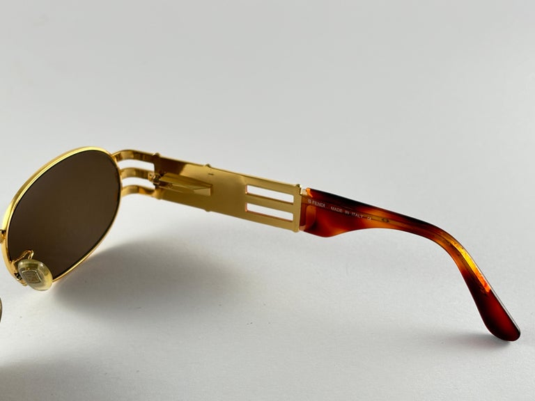 New Vintage Fendi SL7028 Tortoise and Gold Oval 1990  display picture 1