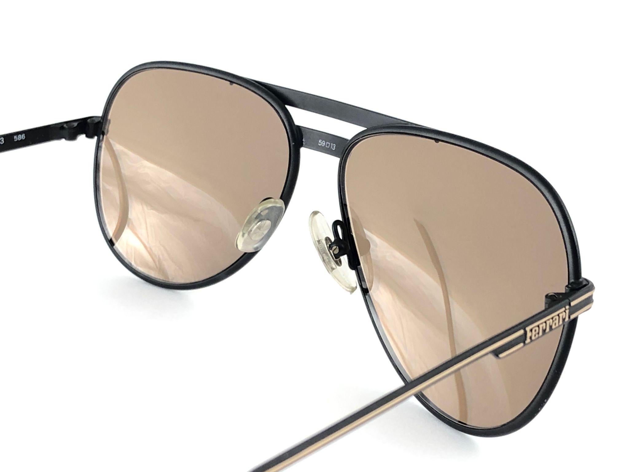 New Vintage Ferrari F13 Mirror Lenses 1980 Made in Italy Sunglasses 4