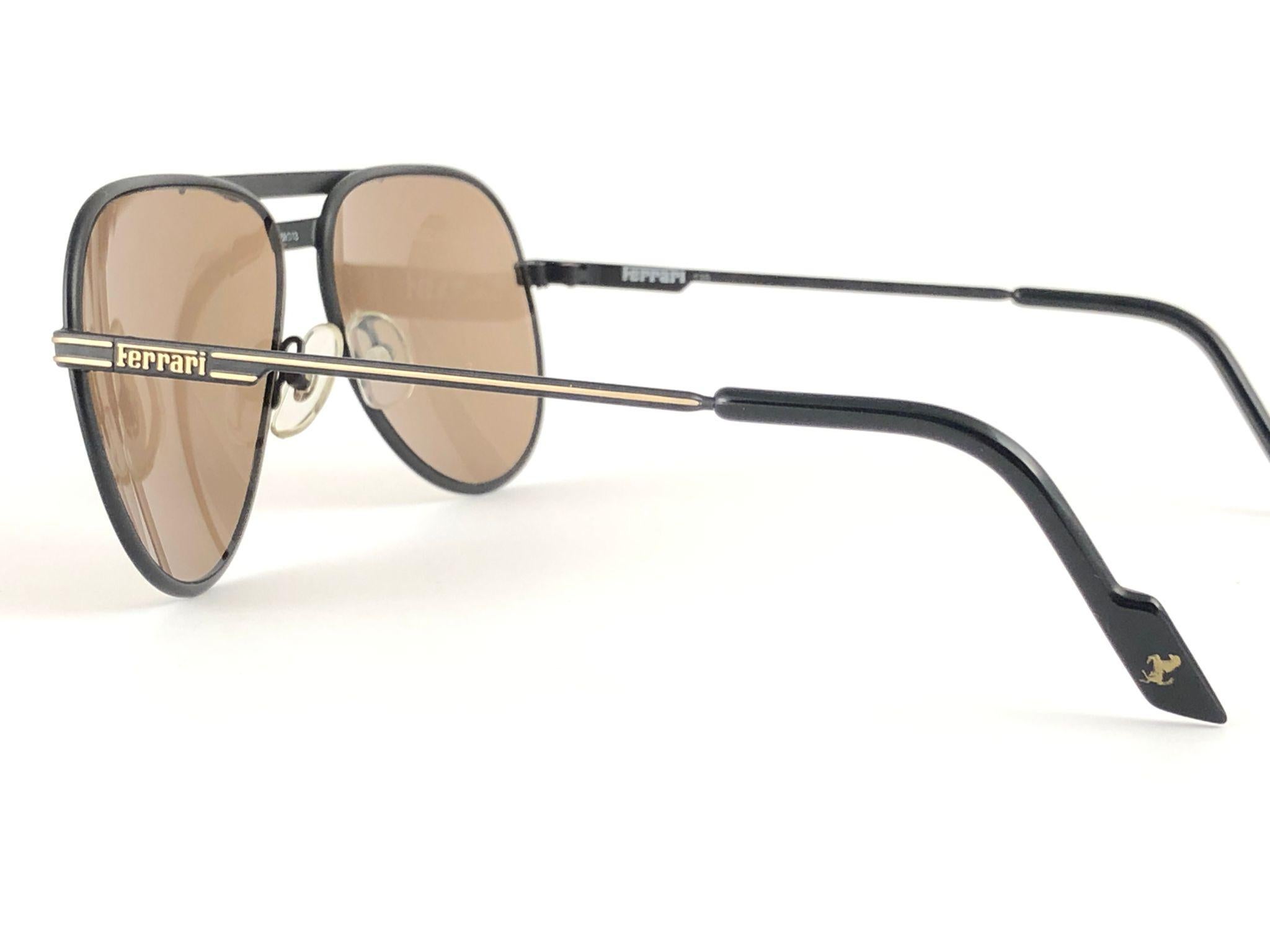 New Vintage Ferrari F13 Mirror Lenses 1980 Made in Italy Sunglasses 1