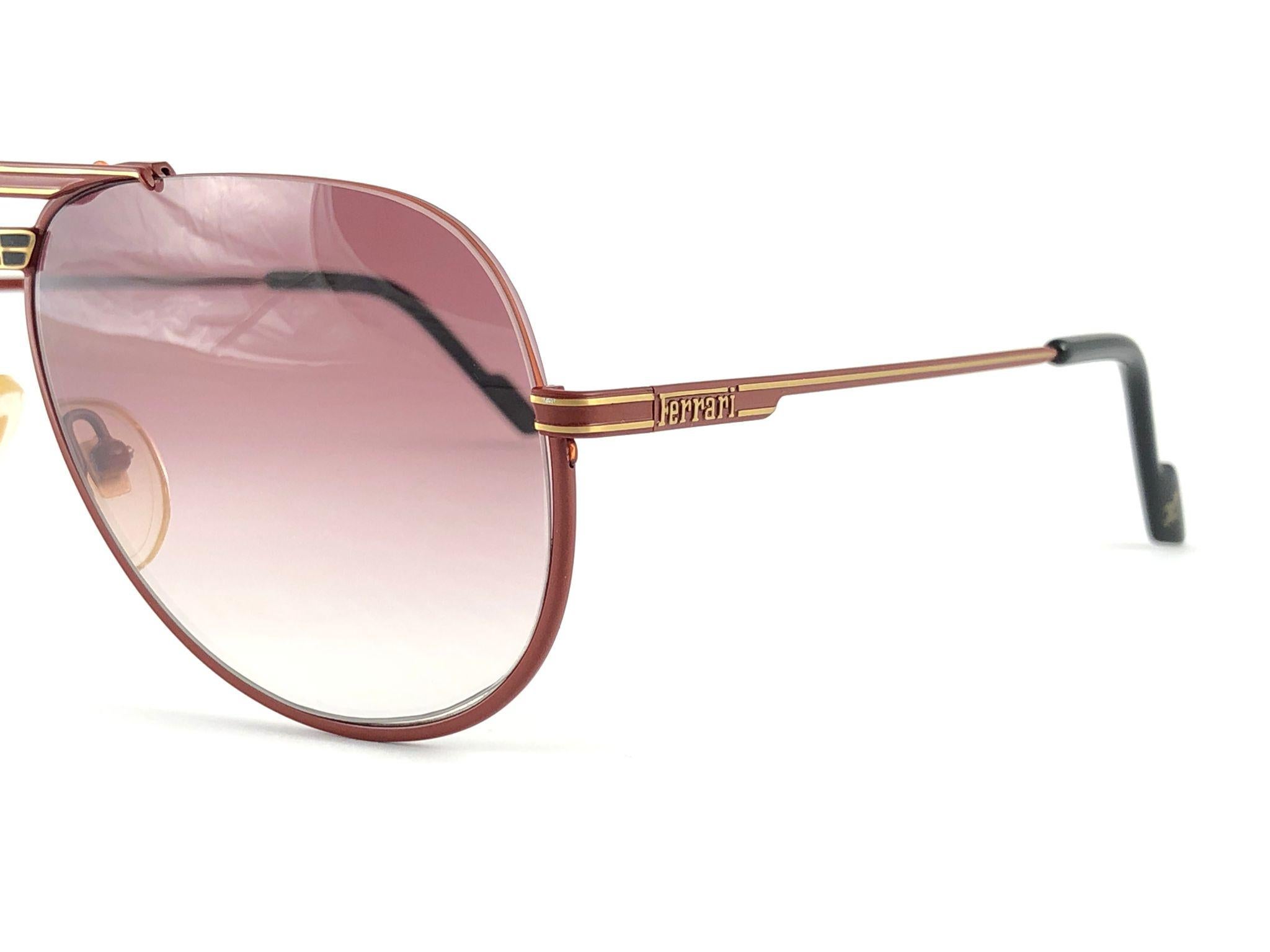 Neu Vintage Ferrari F3 lila Farbverlauf Gläser 1980 Made in Italy Sonnenbrille 5