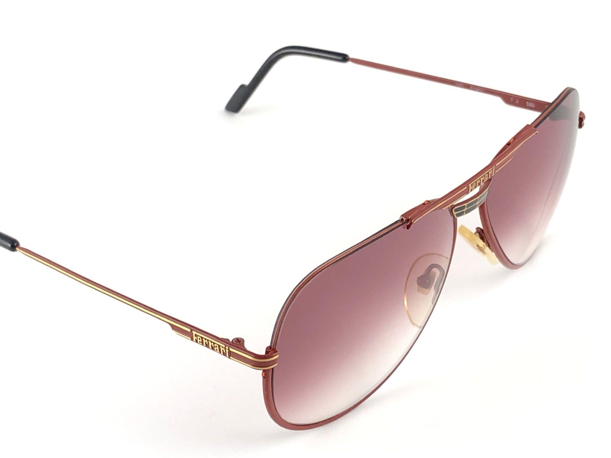 Neu Vintage Ferrari F3 lila Farbverlauf Gläser 1980 Made in Italy Sonnenbrille 6