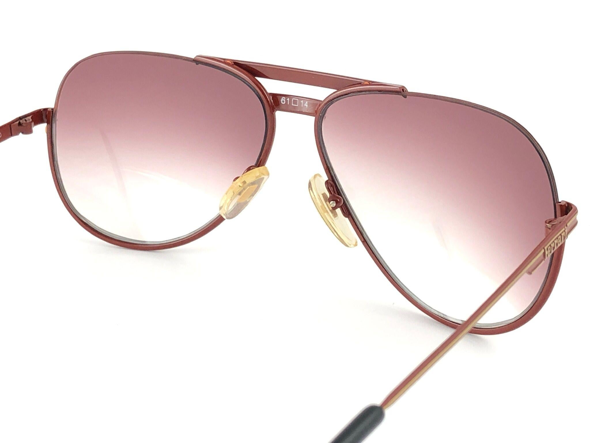 Neu Vintage Ferrari F3 lila Farbverlauf Gläser 1980 Made in Italy Sonnenbrille 3