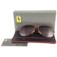 New Vintage Ferrari F3 Purple Gradient Lenses 1980 Made in Italy Sunglasses