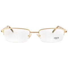 New Vintage Fred Move RX Prescription Silver Gold & Ochre  Made in France