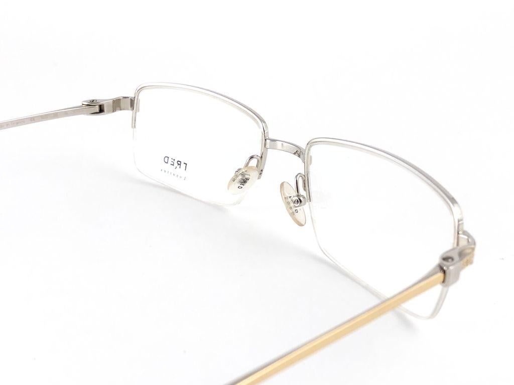 Beige New Vintage Fred St Barth RX Prescription Gold & Silver Made in France