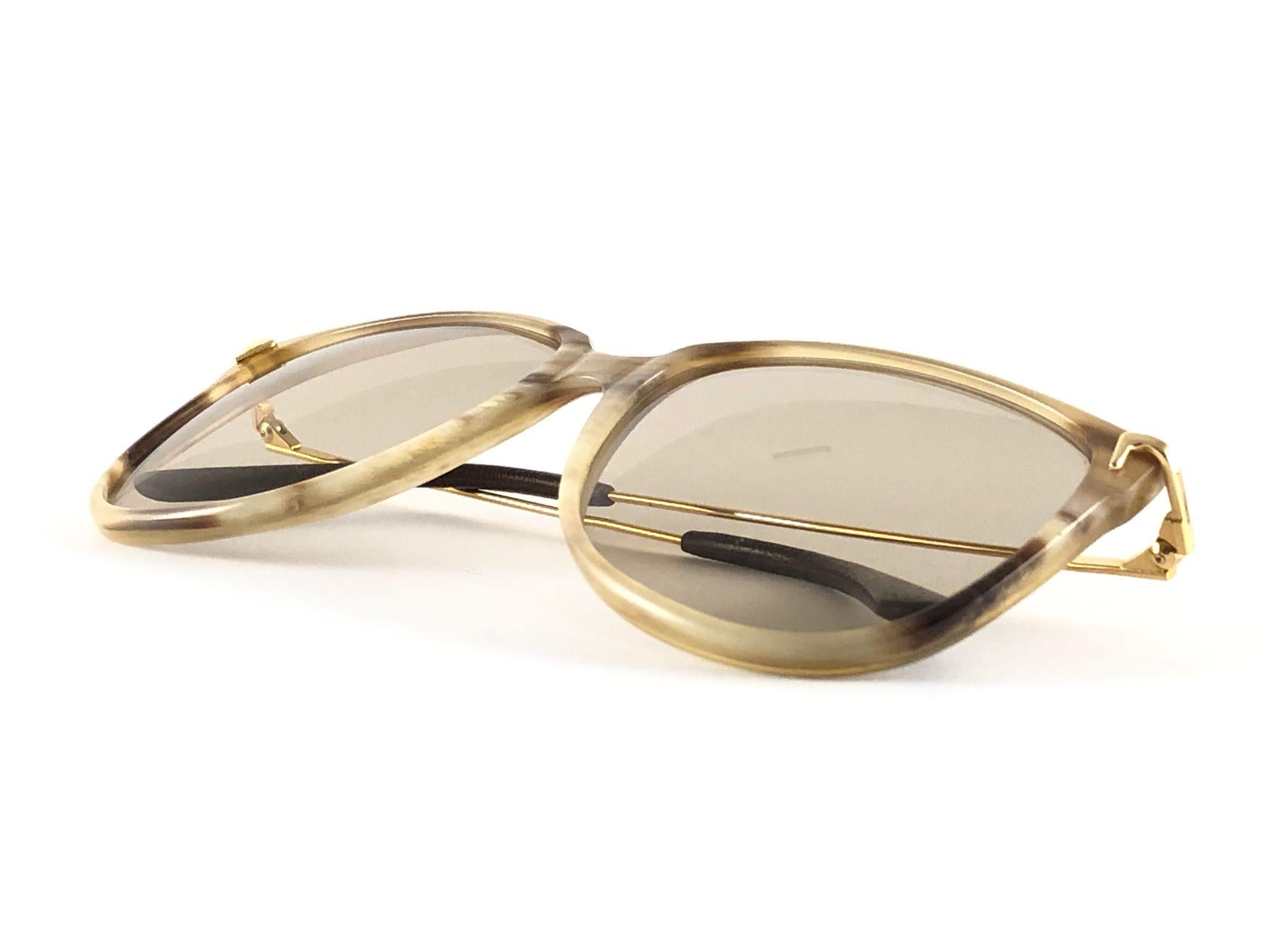 Nouvelles lunettes de lecture vintage en corne véritable et cadre en cuir avec cadre RX en vente 4