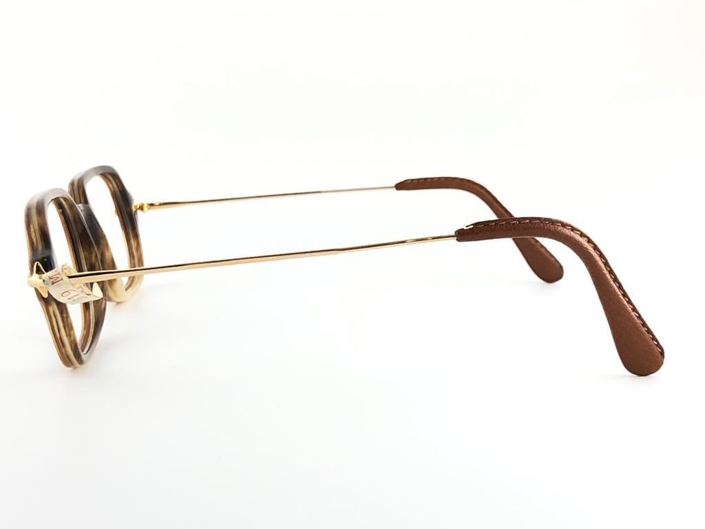 Nouvelles lunettes de lecture vintage en corne véritable et cadre en cuir avec cadre RX Unisexe en vente