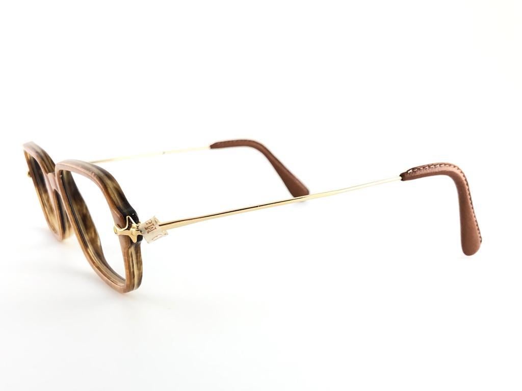 New Vintage Genuine Horn & Leather Frame RX Reading Glasses For Sale 1
