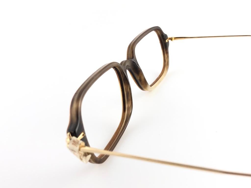 New Vintage Genuine Horn & Leather Frame RX Reading Glasses For Sale 2