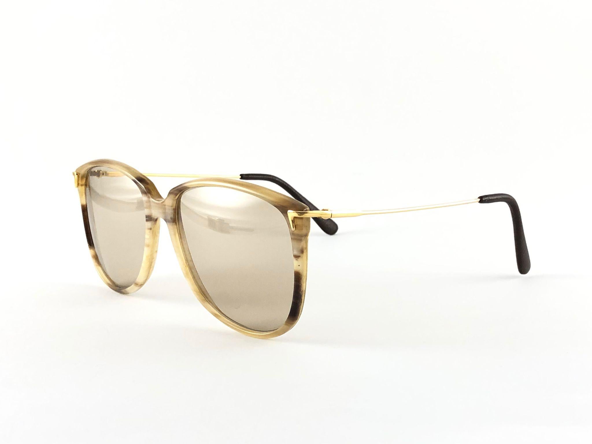 Nouvelles lunettes de lecture vintage en corne véritable et cadre en cuir avec cadre RX en vente 2