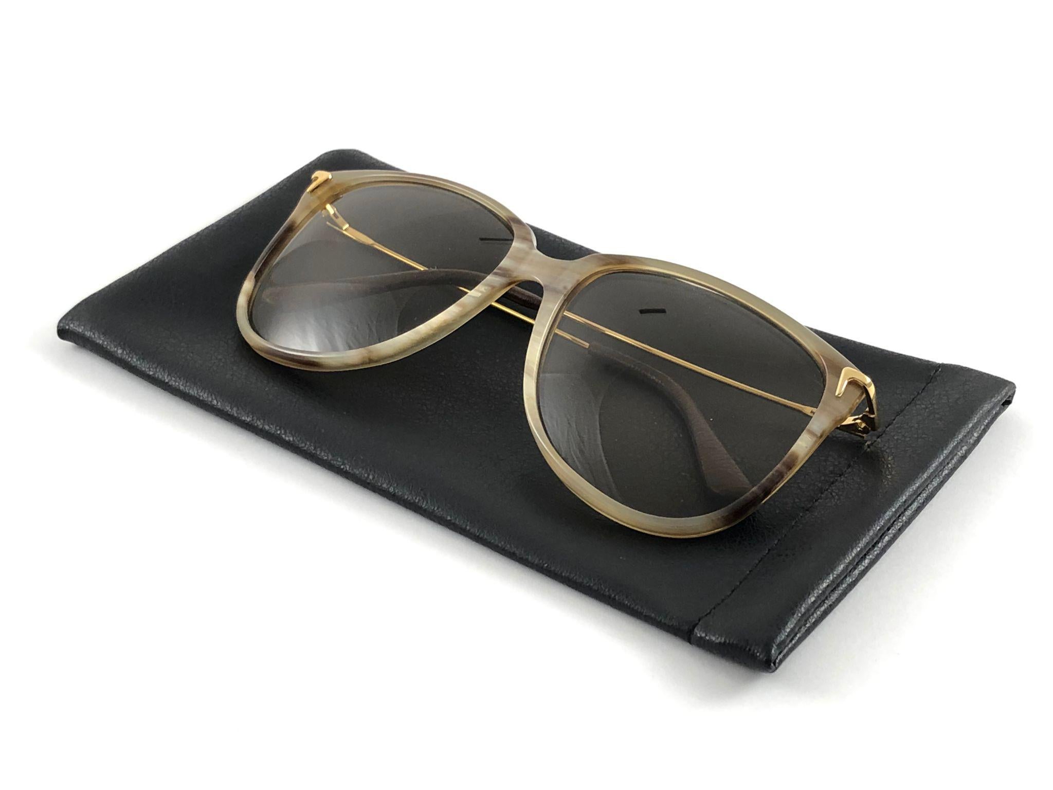 Nouvelles lunettes de lecture vintage en corne véritable et cadre en cuir avec cadre RX en vente 3