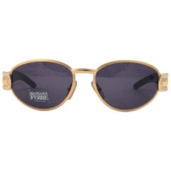 Nouveau Vintage Gianfranco Ferré 324 Or & Strass 1990  Lunettes de soleil d'Italie
