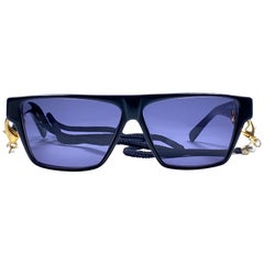 New Retro Gianfranco Ferré GFF 181 Gold / Black 1990  Italy Sunglasses